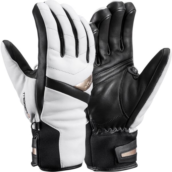 Leki Women Glove SNOWFOX 3D ELITE white/gold, Leki Gloves, Leki, L, BRANDS
