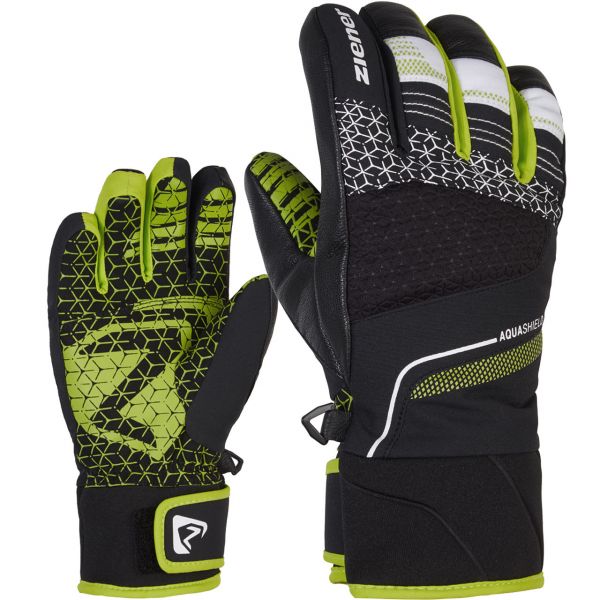 Ziener Junior Handschuh LONZALO black/lime |Ziener Ski Clothing Kids |  Ziener gloves | Z | BRANDS
