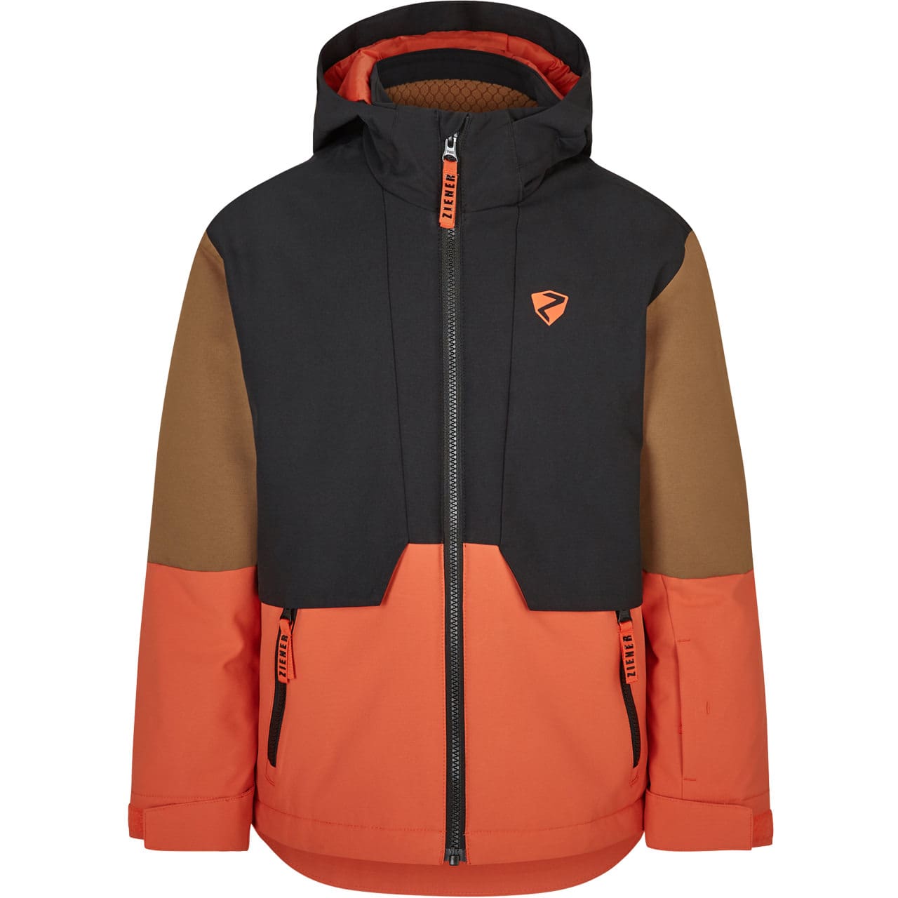 Ziener Boys Ski Jacket AZAM burnt orange |Kids skiwear | Skiwear | Alpine  Skis